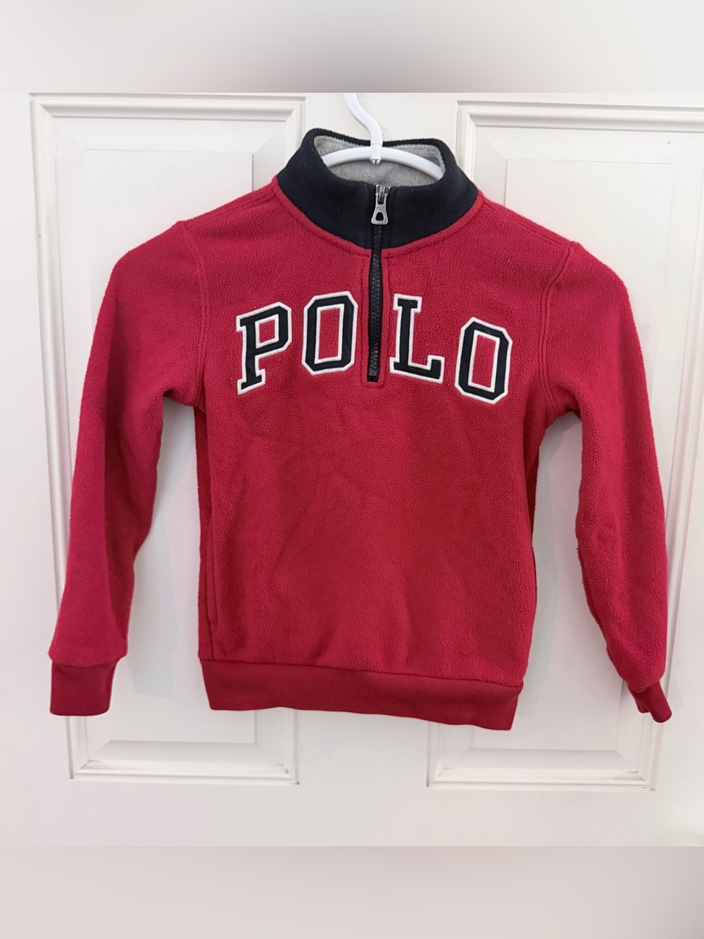 Polo Ralph Lauren Quarter Zip Pullover 6 | Red Navy Fleece